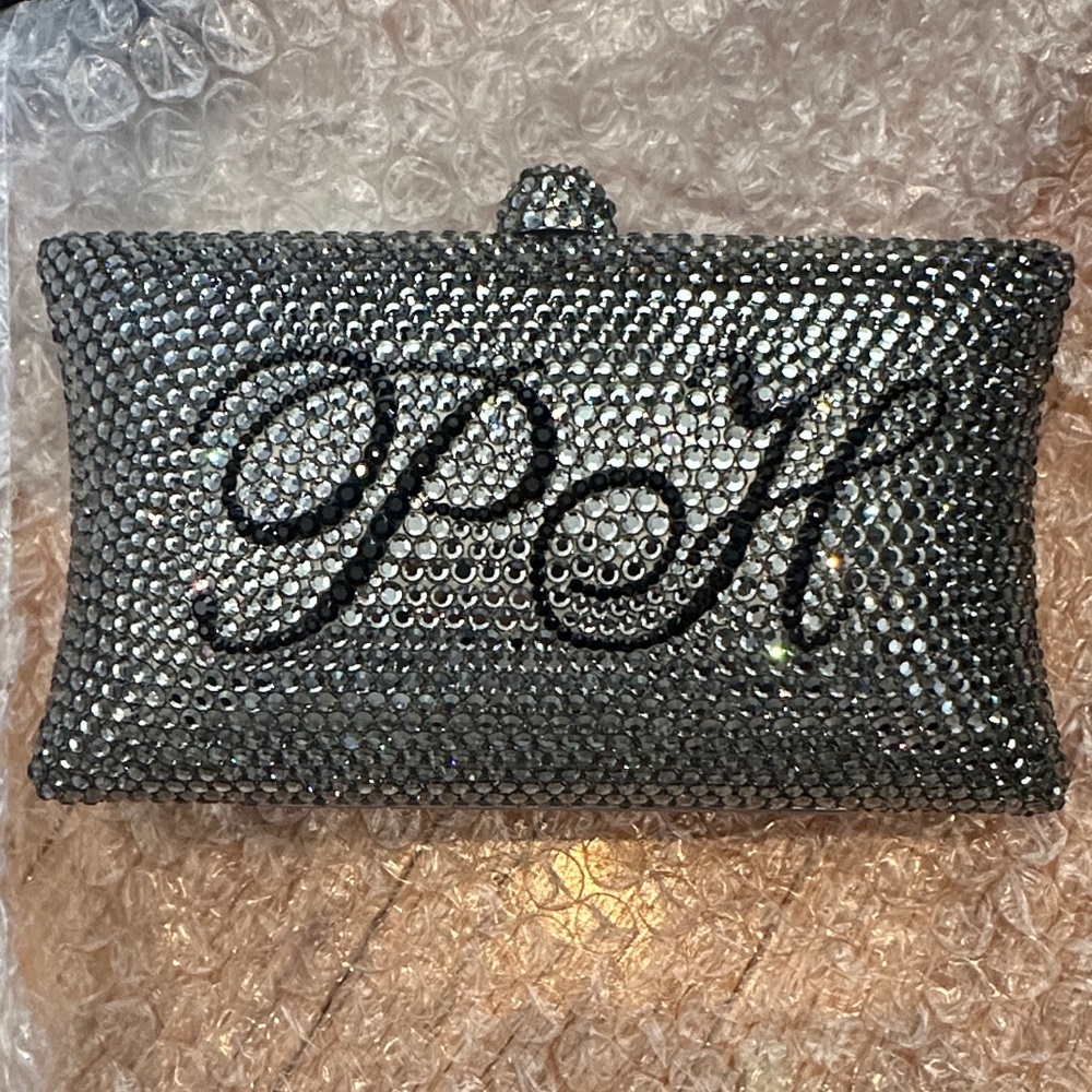 Silver Crystal Clutch